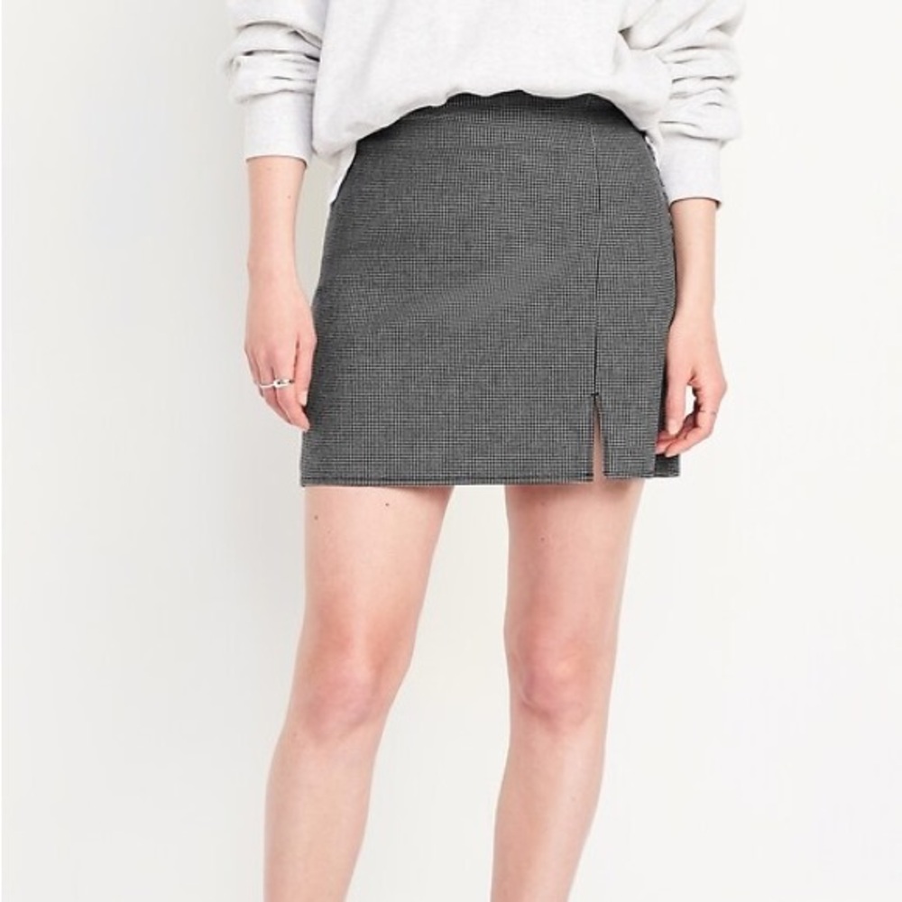 Old Navy Houndstooth Pencil Mini Skirt